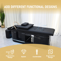 Lit de massage thaïlandais professionnel avec circulation d'eau et vapeur pour salon de spa capillaire de luxe