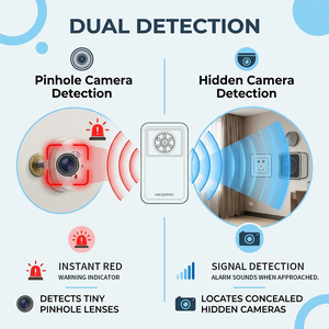 Detector de Cámaras Ocultas Inteligente con IA, Fácil de Usar, Escáner de Señal WiFi para Cámaras Espía, Protector de Privacidad Portátil para Hoteles - Product Image 5