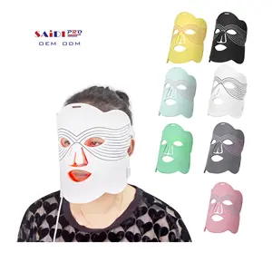 Saidi Soft Silicone Led Masque Facial Thérapie Led Lampe Faciale 630NM 830NM Skin Beauty Care Facial Led Mask