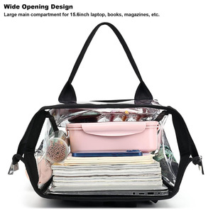 OEM al por mayor pañal transparente impermeable guardería transparente maternidad mamá PVC mochila <span class=keywords><strong>momia</strong></span> transparente bebé viaje cuidado equipo bolsa - Product Image 5