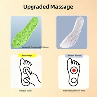 Semelles intérieures respirantes en armoise pour chaussures, avec massage des points d'acupression, soulagement de la fatigue des pieds, coussinets confortables pour hommes et femmes