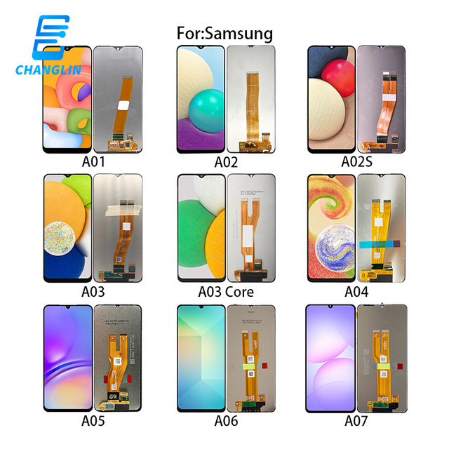 Wholesale Factory Price Lcd Screen for Samsung Galaxy A01 A02 A02S A03 A03 Core A04 A05 A06 A07 Mobile Phone Replacement Part