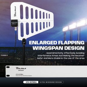 Bolanle professionale attivo Antenna direzionale Wireless UFH sistema di amplificatore di segnale del microfono fase e spettacoli dal vivo - Product Image 3