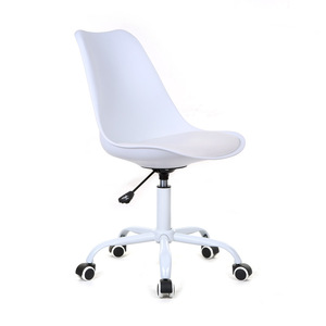 ファッショナブルでモダンなオフィスチェア卸売プラスチックピンクPuレザースイベルチェア100 mmクロームガスリフトハローキティスイベルチェア - Product Image 5