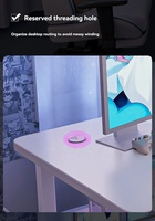 Ensemble table et chaise de jeu YOUTAI en métal blanc pur en forme de C, bureau d'ordinateur polyvalent pour la maison, e-sport, élégant et de style exécutif