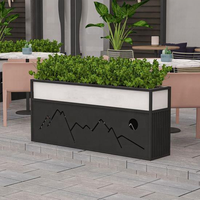 Jardinières Modernes en Métal, Pots Décoratifs pour Terrasses Extérieures, Cours, Balcons et Jardins, Fabricant de Jardinières Rectangulaires de Grande Taille