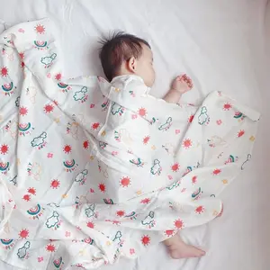 Cao Cấp Mùa Hè Bé Muslin Tre Bông Sơ Sinh Khăn Tắm Swaddle Chăn Siêu Mềm Ấm Thấm Unisex Bìa Cho Cô Gái Cậu Bé