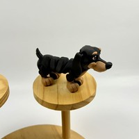 Figurine de chiot réaliste imprimée en 3D, Teckel articulé avec articulations mobiles, Jouet cadeau, Artisanat en plastique tendance pour collectionneurs