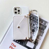 Lanière élégante étui de téléphone en cuir pour iPhone 16 15 14 13 12 11 pro enveloppe portefeuille étui mobile fille couverture de téléphone