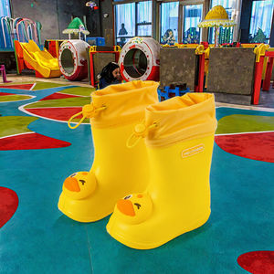 Bottes de pluie imperméables en EVA pour filles, antidérapantes, avec cordon de serrage, motif dinosaure 3D, dessin animé, été/hiver - Product Image 2