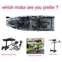 Kayak de pêche modulaire monoplace 2026 Motor Ready 10FT en 2 pièces, type Sit-on-Top, avec système de propulsion à pédales, en HDPE, support moteur de pêche à la traîne, vente en gros