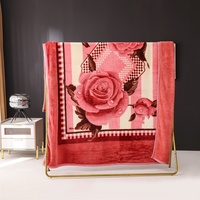 Plaid épais imprimé en Raschel, couverture polaire super douce pour l'hiver, tissu teint réactif, pour la maison, le bureau et la literie, commandes en gros