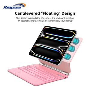 Nouveautés pour iPad : Étui Clavier Magique BT 5.0 avec Touches Rétroéclairées pour iPad Pro 11 M4 Air 13, Coque Folio à Clavier Ciseaux - Product Image 2