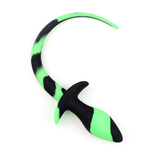 Plug anal en silicone en forme de queue de chien, sensation réaliste, jouet pour adultes, noir - Product Image 6