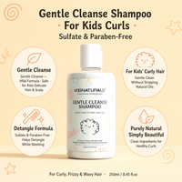 Shampoo démêlant doux pour enfants, sans sulfate ni parabène, sans larmes, pour cheveux bouclés, crépus et ondulés, marque privée
