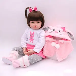 Lifereborn 19 inch alive doll toy Handmade silicon material lifelike cute girls toys doll baby reborn child doll