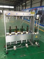 Machine de remplissage et de bouchage de bouteilles de bière semi-automatique isobare ZR BREW à 4 têtes, en acier inoxydable 304 de qualité alimentaire, avec pompe 200L et PLC, faible pression