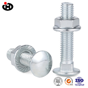 Din603 Standard Galvanized Carbon Steel Carriage Screw Nut Set Semi round Head Square Neck <strong>Rack</strong> Special Combination <strong>Bolt</strong> - Product Image 4