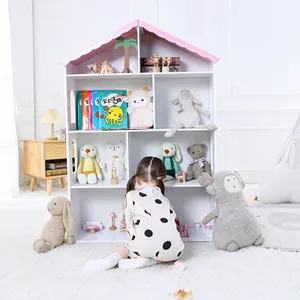 Étagère de rangement en bois pour jouets, adorable ensemble pour bébés filles, bibliothèque pour garçons, armoires pour enfants - Product Image 1