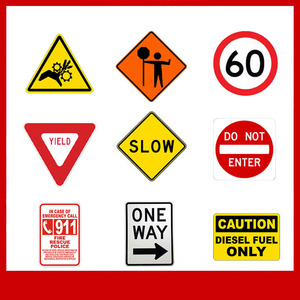 Segnaletica riflettente segnaletica stradale segno di limite di velocità di velocità rallentare i segnali di avvertimento per la sicurezza stradale - Product Image 2