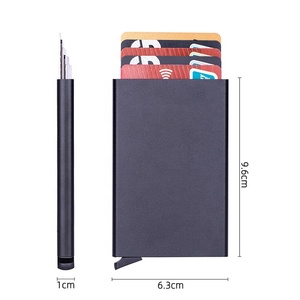 Ví đựng thẻ ngân hàng chống quét RFID bằng hợp kim nhôm, kiểu dáng sang trọng, tự động bật lên - Product Image 3