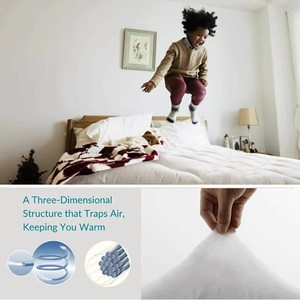 Di alta qualità in cotone 100% ipoallergenico morbido letto di protezione trapuntato coprimaterasso coprimaterasso bianco coprimaterasso - Product Image 4