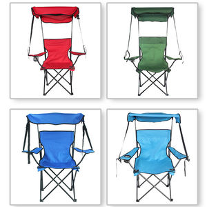 Trọng Lượng Nhẹ Ngoài Trời Câu Cá Cao Trở Lại Gấp Ghế Tán Cup Chủ Biểu Tượng Tùy Chỉnh Cắm Trại Ghế Màu Xanh Lá Cây Với Ô - Product Image 6