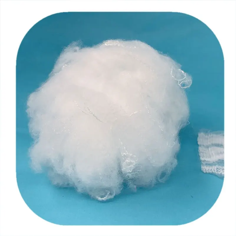 PSF-grapa de fibra de poliéster para almohadas, edredones y chaquetas, 1,2d, 51mm, color blanco crudo