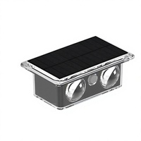 Lampu Taman LED RGB Tenaga Surya Tahan Air IP44 dengan Logo Kustom, Pemasangan di Dinding Luar Ruangan, Sensor Gerak Nirkabel, Pengisian Daya Baterai Tenaga Surya