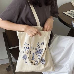 Sac de shopping en toile de coton naturel biodégradable, sac fourre-tout en toile durable avec poignée pour le shopping - Product Image 3