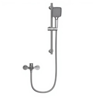 Ensemble de douche mural en cuivre chromé, mitigeur moderne et simple, avec jets pluie et cascade, système de douche pour salle de bain