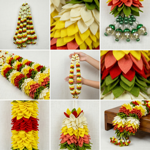 Guirnalda de Flores Artificiales Multicolores, Decoración Colgante para Bodas, Festivales, Hogar, Templo, Puerta, Decoración Floral - Product Image 6