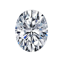 Moissanite de laboratoire taille ovale 1 carat couleur D blanc 2-10x4-14mm Effet de couleur/feu Certifié par un tiers Pierres précieuses en vrac de qualité supérieure