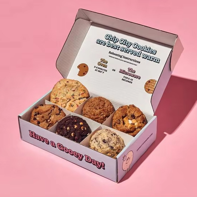 Best Selling Pink Cookie Box Luxury Cake Bread Donuts Sushi Pastry Snack Bakery Cookies Paper Packing Box with Inserts