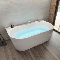 Baignoire de massage moderne en acrylique autoportante à jet d'air avec tourbillon Caractéristique Blanc Intérieur pour jacuzzis pour hôtel Utilisation domestique Comprend