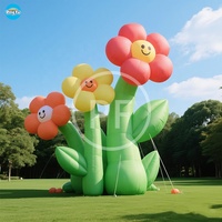 Modèle de fleur gonflable géant Fête de mariage Festival Fleur de planète gonflable avec lumière LED pour décoration de scène