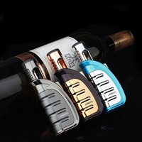 Briquet torche portable JOBON personnalisé OEM à flamme jet, rechargeable au gaz butane, en alliage de zinc, minimaliste, pour cigares et cigarettes