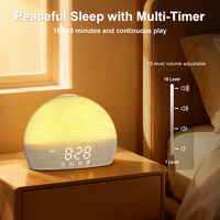 Machine à bruit blanc moderne pour bébé, lumière à 7 couleurs, électronique, fonction snooze, relaxation thérapeutique du sommeil, calendrier numérique de nuit