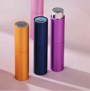 Portable <b>Mini</b> 5ml Glass Perfume Atomizer <b>Bottle</b> Twist Refillable Aluminum Pump Sprayer Custom Logo Facial Cleanser Essential Oil - Product Image 1