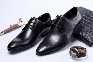 Nouvelles chaussures en cuir à lacets pour hommes, chaussures habillées formelles, chaussures pointues tendance, chaussures augmentant la taille, respirantes pour l'automne - Product Image 2