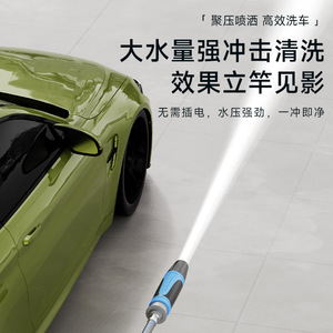 Lavadora de autos con pulverizador de alta presión de 125 psi, manguera de agua portátil de plástico ABS para jardín y lavado de autos - Product Image 4