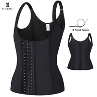 Fajas Colombianas femmes poitrine liant Bustier grande taille Corset en caoutchouc femmes noir perforé Latex corps façonnage gilet