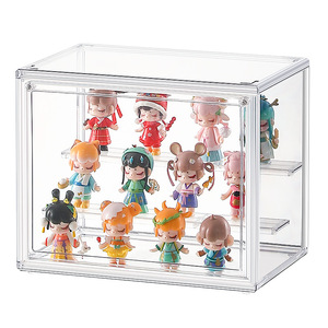 Thiết kế customizationfoldable <span class=keywords><strong>Acrylic</strong></span> Hộp mù lưu trữ hiển thị đứng trong suốt chống bụi cho LEGO Máy tính để bàn lưu trữ tủ cho - Product Image 5