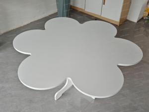 <span class=keywords><strong>Mesa</strong></span> de Actividades Infantil <span class=keywords><strong>con</strong></span> Forma de Flor Blanca, <span class=keywords><strong>Mesa</strong></span> de Juego de Madera Blanca para Centro de Juegos Interior, Jardín de Infancia, Preescolar - Product Image 2