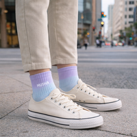 Chaussettes unisexes amusantes et colorées, de haute qualité, respirantes, en coton, avec motif logo, à pois colorés, tricotées, séchage rapide, pour hommes, automne