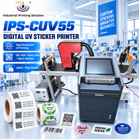 Machine d'impression numérique UV IPS-CUV55 pour étiquettes, autocollants en vinyle, codes QR et dates d'expiration