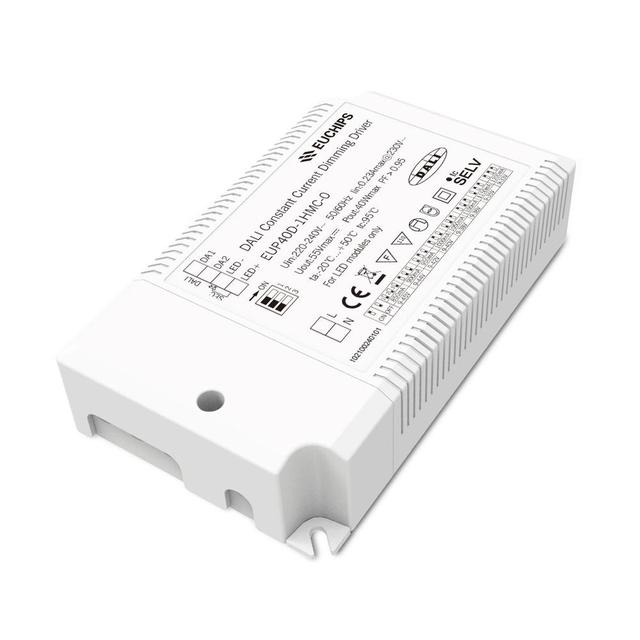EUP40D-1HMC-0 40W DALI-2 & Touch DIM LED Driver, 850mA-1200mA Adjustable for Downlights, Panel & Commercial Indoor Lighting