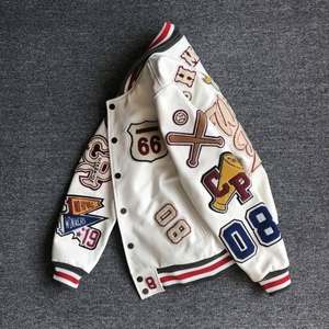 High Quality Custom OEM Chenille Embroidery Lettermen <strong>Leather</strong> Varsity <strong>Jacket</strong> For Men Winter Season Pattern Direct Manufacturer - Product Image 1