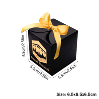 Boîtes à bonbons Umrah Mubarak Hajj Kaaba, boîtes cadeaux en chocolat, ruban, emballage en papier pour la fête de l'Aïd Ramadan