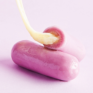 Tartas de arroz coreanas con queso de patata dulce púrpura rico en nutrientes, congeladas para freír, hervir, fiesta de barbacoa - Product Image 1